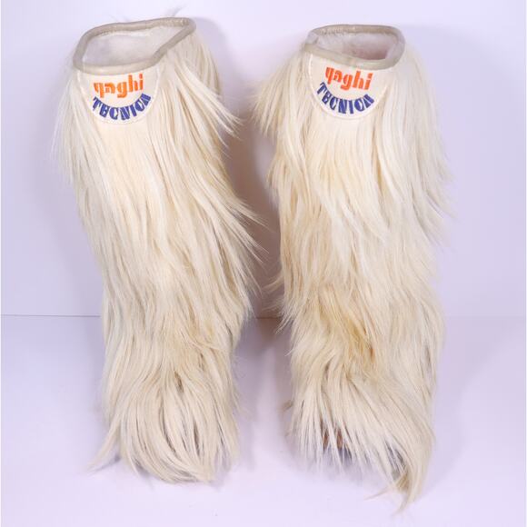 TECNICA YAGHI Capra Bianca Boot Vintage Sherling Lined Goat Fur Women's 39/US 8 - Picture 1 of 6